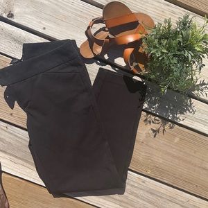 CYNTHIA ROWLEY Black Ankle Pencil Pants